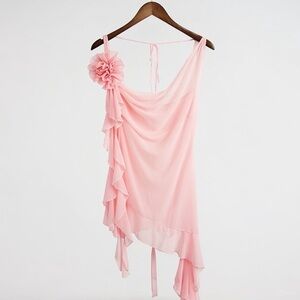 House of CB Blush Asymmetrical Dress